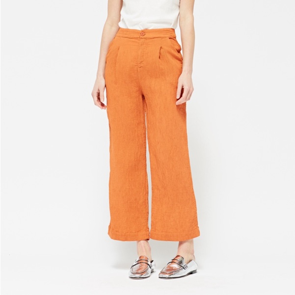 Lacausa Azalea Crinkle Lightweight Trousers in Cayenne